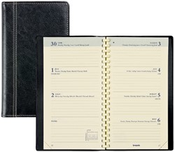 Agenda 2024 Brepols Interplan de luxe spiraal 7dag/2p zwart