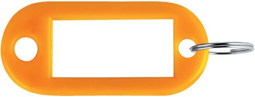 Sleutellabel Pavo kunststof oranje 100 stuks