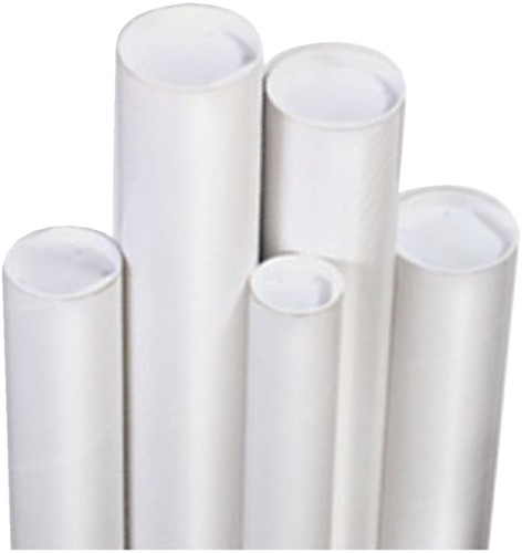 Verzendkoker CleverPack A1 650x50x1.5 met doppen wit pak à 20 stuks-2