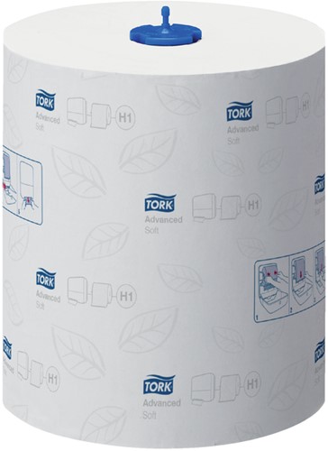 Handdoekrol Tork H1 Matic Advanced 2-laags 150m wit 290067-2