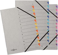 Sorteermap Pagna Easy 7 tabs A4 karton grijs/blauw-2
