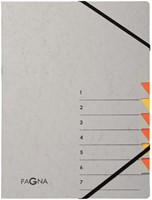 Sorteermap Pagna Easy 7 tabs A4 karton grijs/oranje