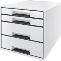 Ladenblok Leitz Wow CUBE A4 maxi 4 laden wit/zwart