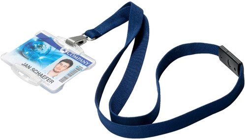 Textielkoord Durable 8127 met karabijnhaak nachtblauw 10 stuks-3