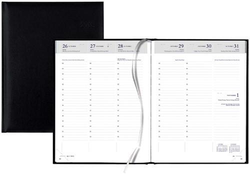 Agenda 2026 Quantore week 7dagen/2pagina's A5 4-talig zwart