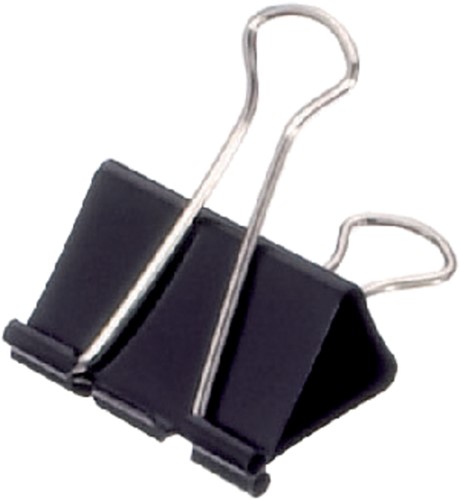 Papierklem MAUL 213 Foldback 40mm zwart 12 stuks
