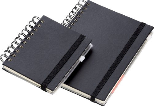 Notitieboek Quantore A6 spiraal lijn 192blz 80gr zwart-2