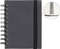 Notitieboek Quantore A6 spiraal lijn 192 pagina's 80gr zwart