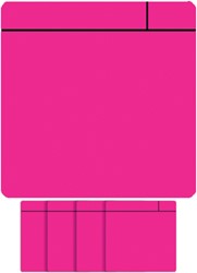 Magneet scrum 75x75mm roze 5 stuks