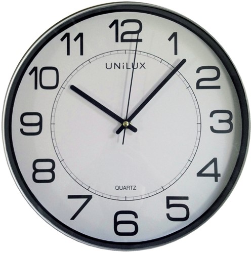 Wandklok Unilux Magnet Ø 30.5cm lichtgrijs/wit-1