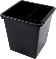 Papierbak kunststof vierkant taps 27liter zwart-2