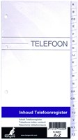 Telefoonregister navulling Kangaro A-Z 200x100mm 4-rings