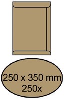 Envelop akte IEZZY 250x350mm zelfklevend 90gr bruin 250 stuks