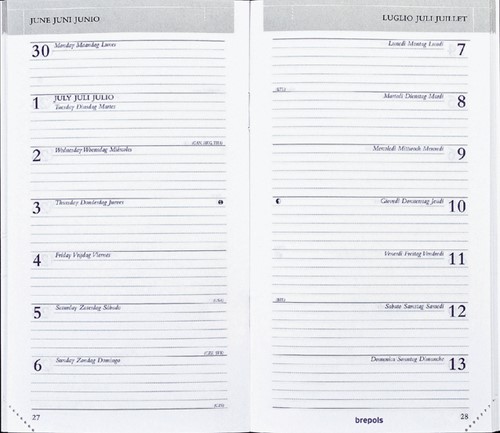 Agenda 2025 Brepols Breplan 7dag/1pagina Genova zwart