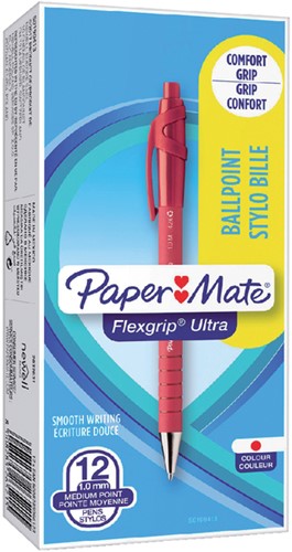 Balpen Paper Mate Flexgrip Ultra medium rood-2
