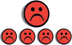 Magneet smiley 35mm rood 5 stuks