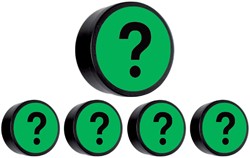 Magneet vraagteken 35mm groen 5 stuks