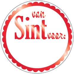 Stickers van Sint voor rond rood/wit doos à 1000 stuks
