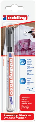 Wasgoedmarker edding 8040 rond 1mm zwart in blister