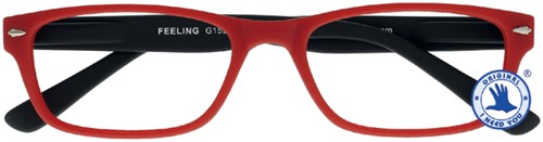 Leesbril I Need You +3.00 dpt Feeling rood-zwart-2