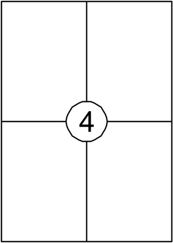 Etiket Q-Connect 105.0X148.5mm wit 400stuks