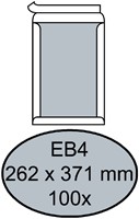 Envelop Quantore bordrug EB4 262x371mm zelfklevend wit 100 stuks