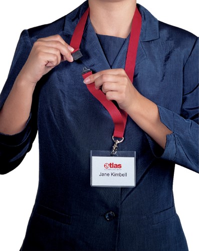 Textielkoord Durable 8137 met karabijnhaak zwart-3