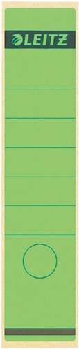 Rugetiket Leitz breed/lang 62x285mm zelfklevend groen 10 stuks