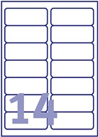 Etiket Avery L7163-40 99.1x38.1mm wit 560 etiketten-2