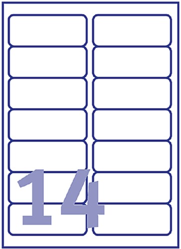 Etiket Avery L7163-40 99.1x38.1mm wit 560 etiketten-2