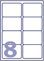 Etiket Avery J8165-25 99.1x67.7mm wit 200 stuks-2