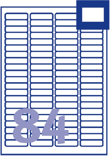 Etiket Avery J8656-25 46x11.1mm wit 2100 stuks-2