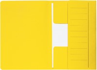 Dossiermap Djois Secolor Mammoet folio 3 kleppen 250gr recycled geel 50 stuks