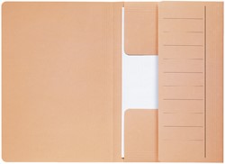 Dossiermap Djois Secolor Mammoet folio 3 kleppen 250gr recycled 360 x 250 mm chamois