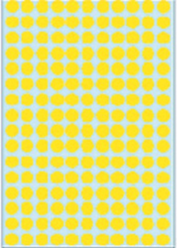 Etiket HERMA 2211 rond 8mm geel 5632 stuks-2
