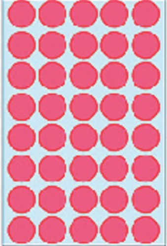 Etiket HERMA 2256 rond 19mm fluor rood 960 stuks-2