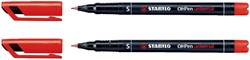 Viltstift STABILO OHpen 841/40 permanent rond superfijn rood
