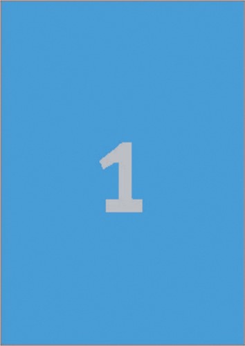 Etiket Avery Zweckform 3471 210x297mm A4 blauw 100stuks-2