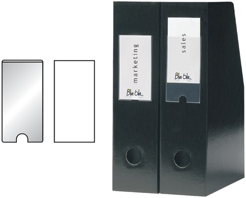 Etikethouder Djois 19x75mm zelfklevend transparant 16 stuks-3