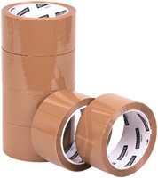 Verpakkingstape Quantore 50mmx60m PP bruin (pak à 6 rol)