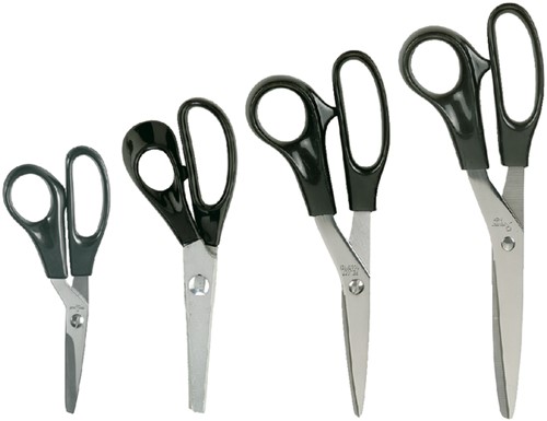 Schaar Quantore 140mm +plastic handvat zwart (OUTLET op=op)-2