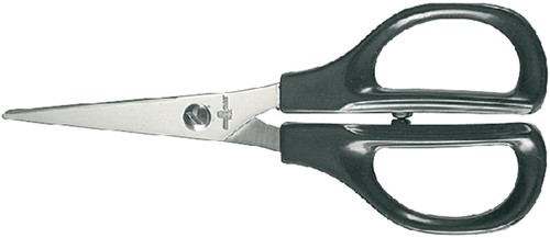 Schaar Quantore 140mm +plastic handvat zwart (OUTLET op=op)