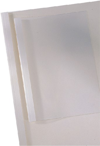 Thermische omslag GBC A4 8mm transparant/wit 100 stuks-3