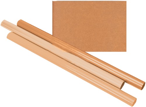 Inpakpapier Kraft gestreept 60gr 100cm x 10m op rol
