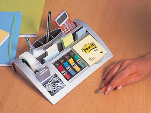 Bureau organiser Post-it C50 zilvergrijs incl inhoud-3