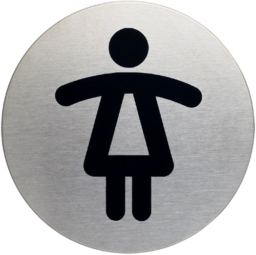 Infobord pictogram Durable 4904 wc dames rond 83mm