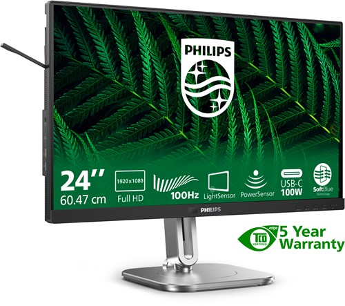 Philips 5000 series 24B2G5301/00 computer monitor 60,5 cm (23.8") 1920 x 1080 Pixels Full HD LCD Zwart-2