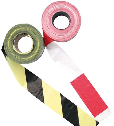 Signaleringslint zwart/geel 50mm x 500m-2