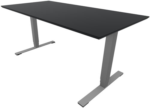 Zit-/statafel Dencon Axis - 140x80 cm - Aluminium - Antraciet