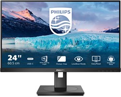 Philips S Line 243S1/00 computer monitor 60,5 cm (23.8") 1920 x 1080 Pixels Full HD LCD Zwart